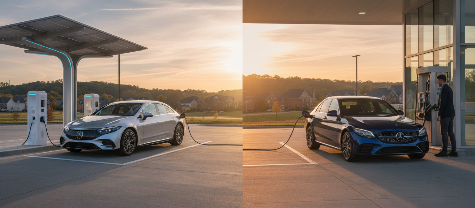 Mercedes EQE and C-Class comparison for commuting in Duluth, GA